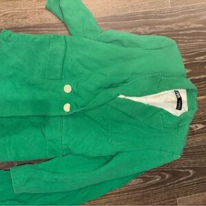 ZARA Green Blazer with White Buttons